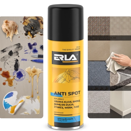 ERLA Anti Spot Odplamiacz Usuwa Klej Gumę Smołę Wosk Tusz 250ml R1100