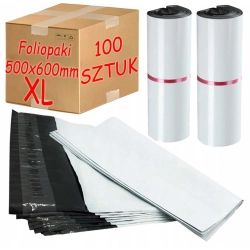Foliopaki kurierskie białe foliopak do pakowania XL 500x600mm - 100 szt.