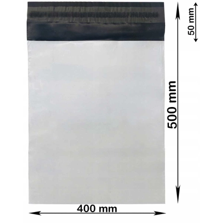 Foliopaki kurierskie białe foliopak do pakowania B3 400x500mm - 50 szt.