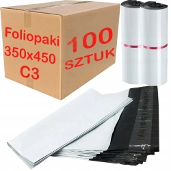 Foliopaki kurierskie białe foliopak do pakowania C3 350x450mm - 100 szt.
