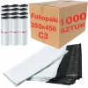 Foliopaki kurierskie białe foliopak do pakowania C3 350x450mm - 1000 szt.