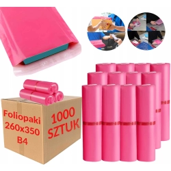 Foliopaki kurierskie różowe foliopak do pakowania B4 260x350mm - 1000 szt.