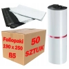Foliopaki kurierskie białe foliopak do pakowania B5 190x250mm - 50 szt.