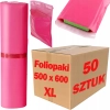 Foliopaki kurierskie różowe foliopak do pakowania XL 500x600mm - 50 szt.