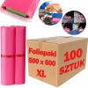 Foliopaki kurierskie różowe foliopak do pakowania XL 500x600mm - 100 szt.
