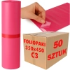 Foliopaki kurierskie różowe foliopak do pakowania C3 350x450mm - 50 szt.