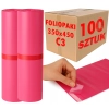 Foliopaki kurierskie różowe foliopak do pakowania C3 350x450mm - 100 szt.