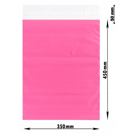 Foliopaki kurierskie różowe foliopak do pakowania C3 350x450mm - 1000 szt.