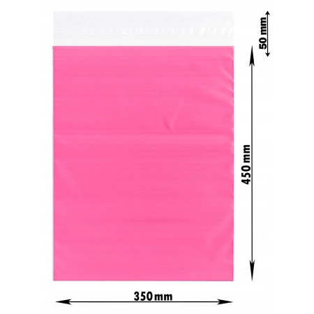 Foliopaki kurierskie różowe foliopak do pakowania C3 350x450mm - 1000 szt.